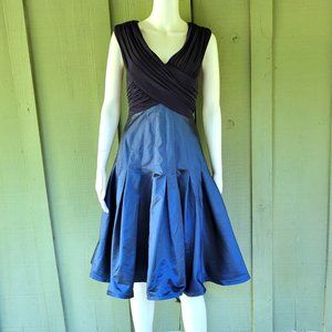 LUXE by CACHE Blue Taffeta Skirt Dress 2